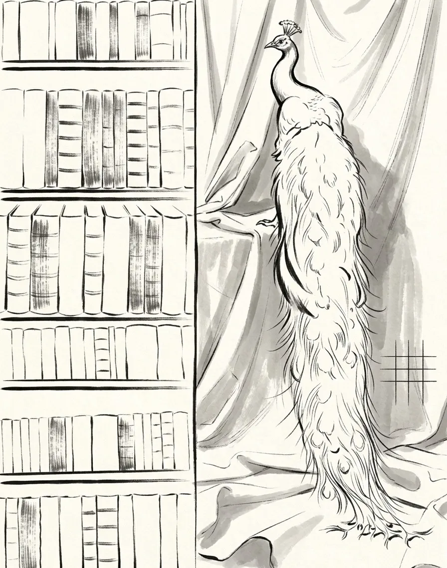 Ink study for Baroque Study in White