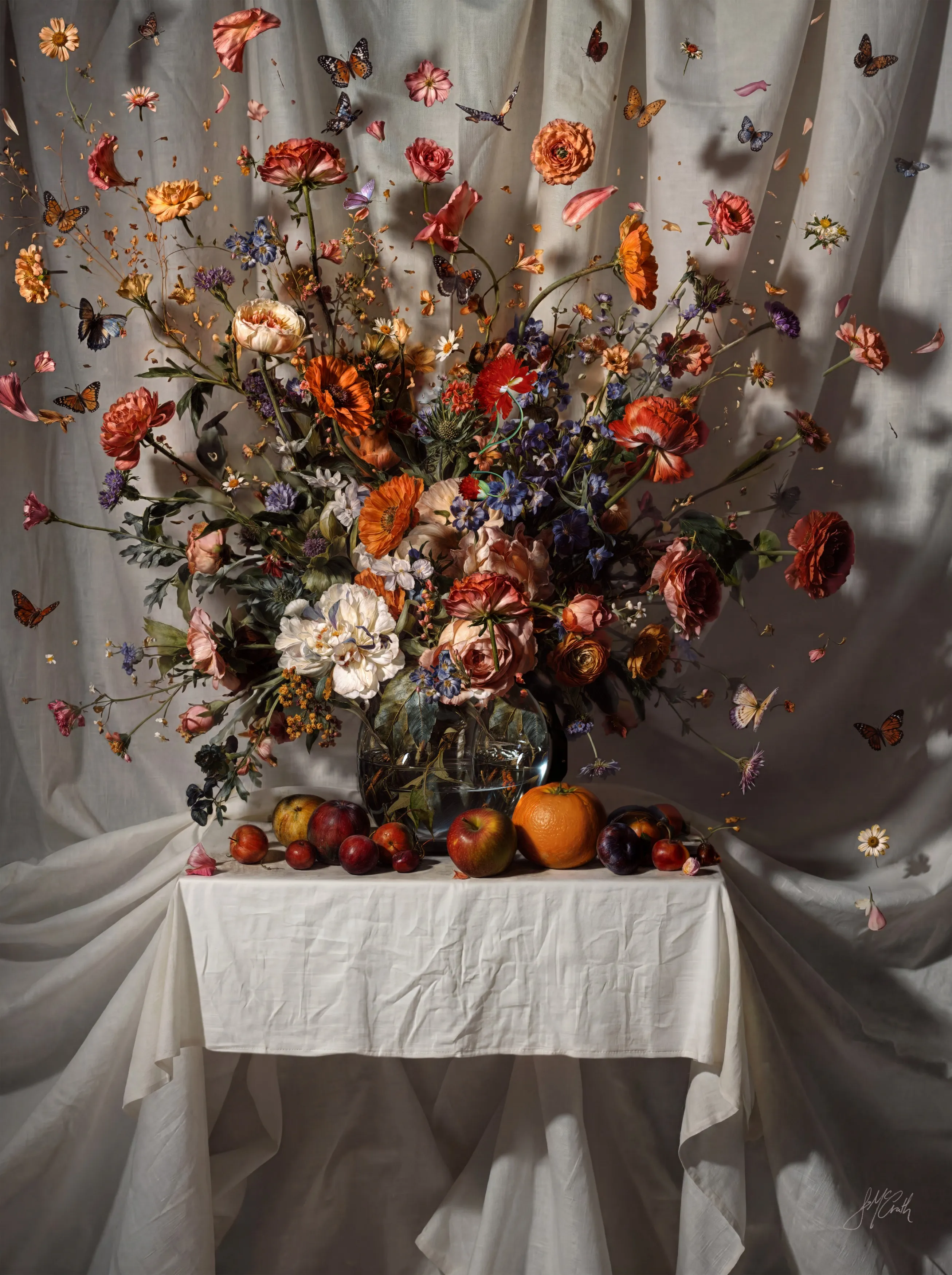 Flowers and Drapes